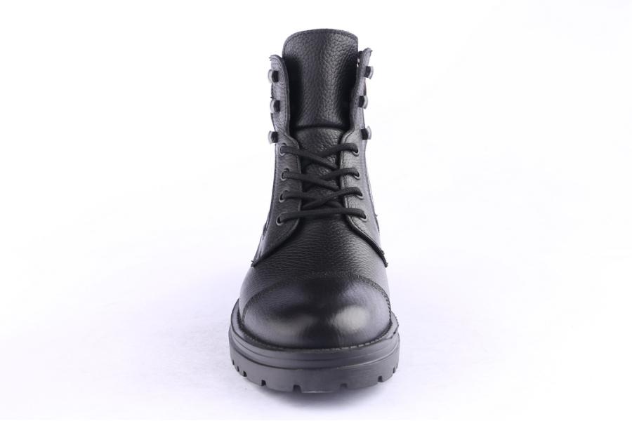 D.moro Shoes Men Leather Ankle Boots For Winter: M074 Black (Wholesale)