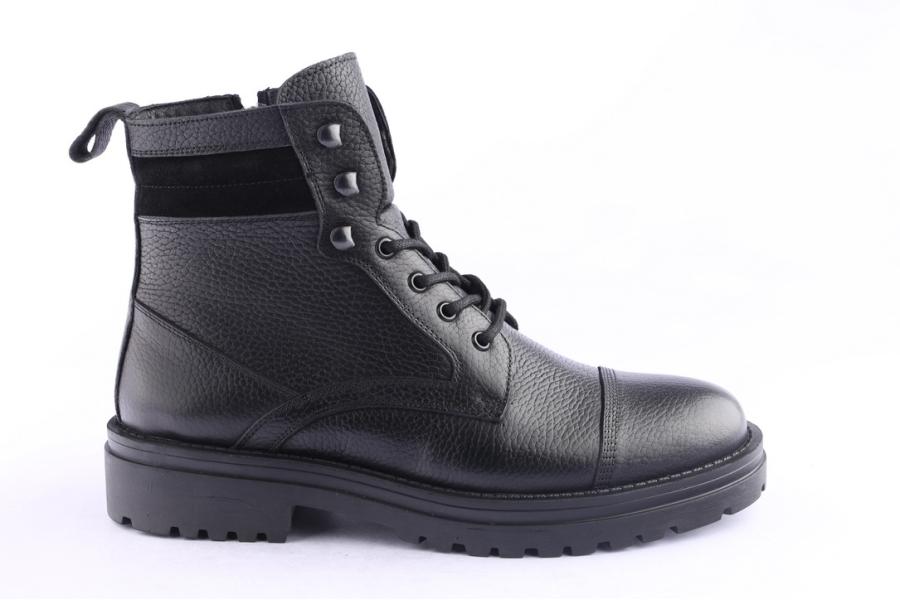 d.moro shoes Men Leather Ankle Boots for Winter: M074 Black (Wholesale)