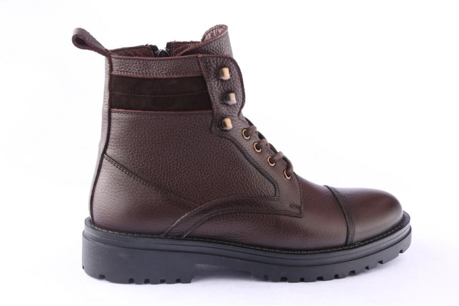 d.moro shoes Men Leather Ankle Boots for Winter: M074 Brown (Wholesale)