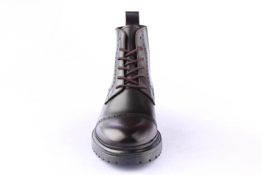 D.moro Shoes Men Leather Ankle Boots For Winter: M075 Brown (Wholesale)