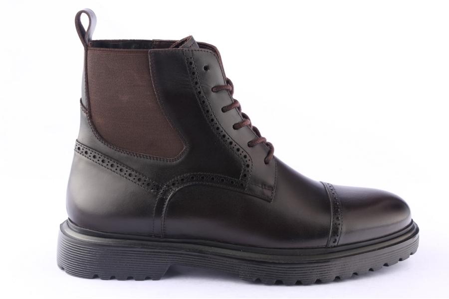 d.moro shoes Men Leather Ankle Boots for Winter: M075 Brown (Wholesale)