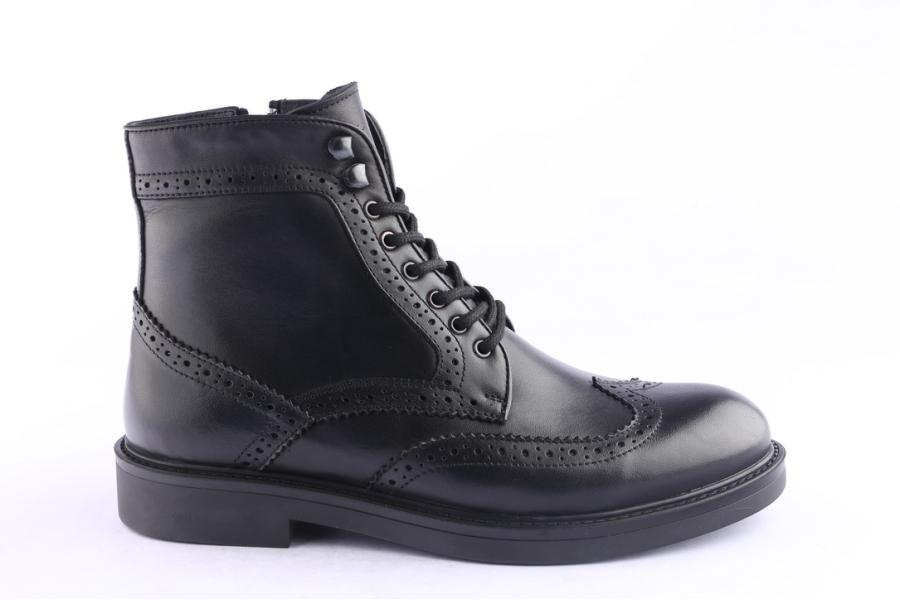 d.moro shoes Men Leather Ankle Boots for Winter: M076 Black (Wholesale)