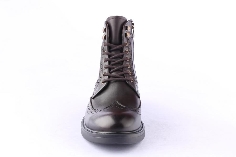 D.moro Shoes Men Leather Ankle Boots For Winter: M076 Brown (Wholesale)