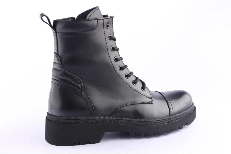 D.moro Shoes Men Leather Ankle Boots For Winter: M077 Black (Wholesale)