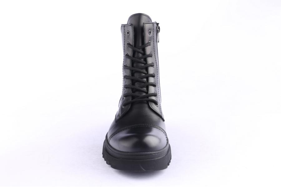D.moro Shoes Men Leather Ankle Boots For Winter: M077 Black (Wholesale)