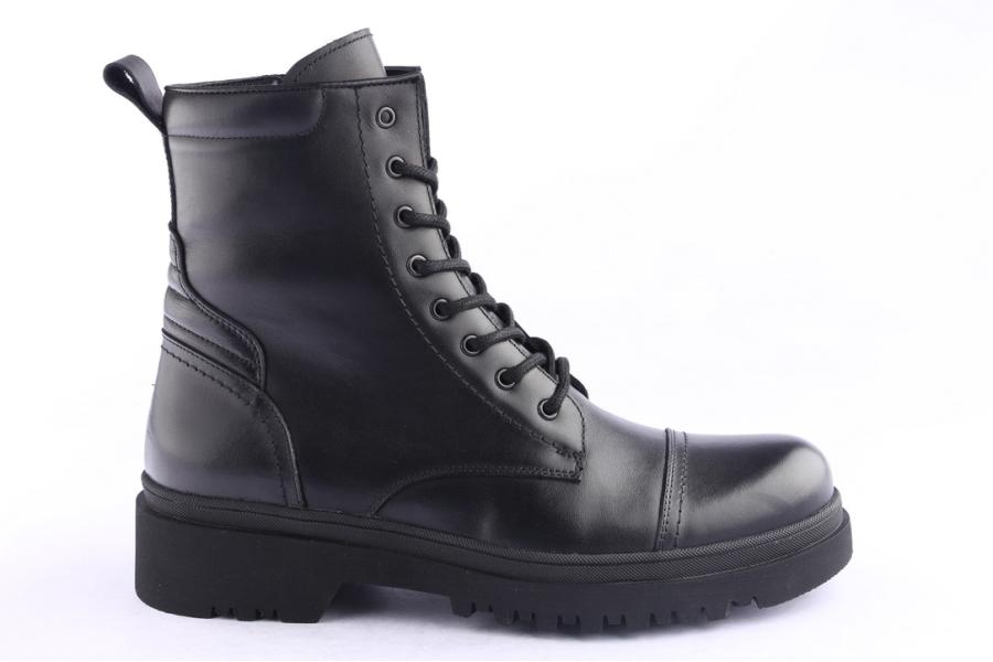 d.moro shoes Men Leather Ankle Boots for Winter: M077 Black (Wholesale)