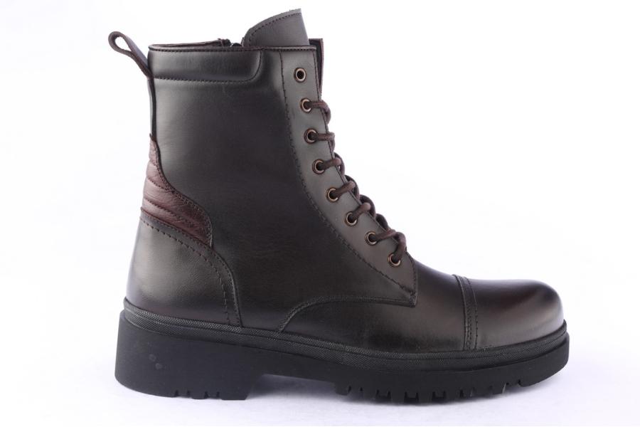 d.moro shoes Men Leather Ankle Boots for Winter: M077 Brown (Wholesale)