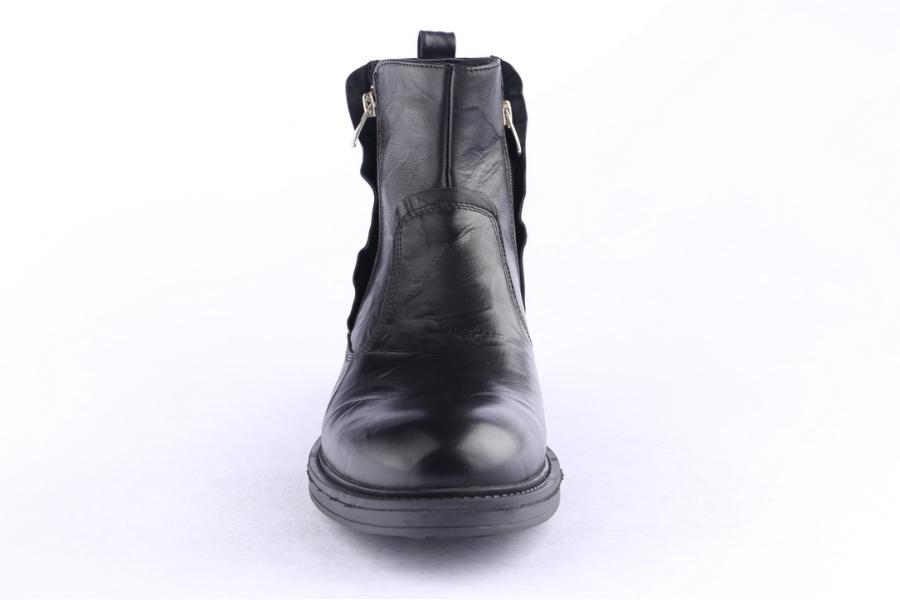 D.moro Shoes Men Leather Ankle Boots For Winter: M078 Black (Wholesale)