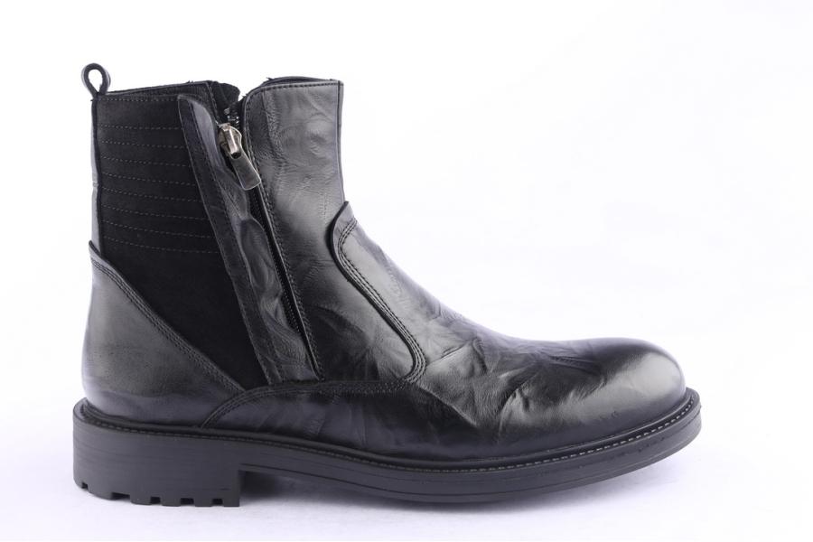 d.moro shoes Men Leather Ankle Boots for Winter: M078 Black (Wholesale)
