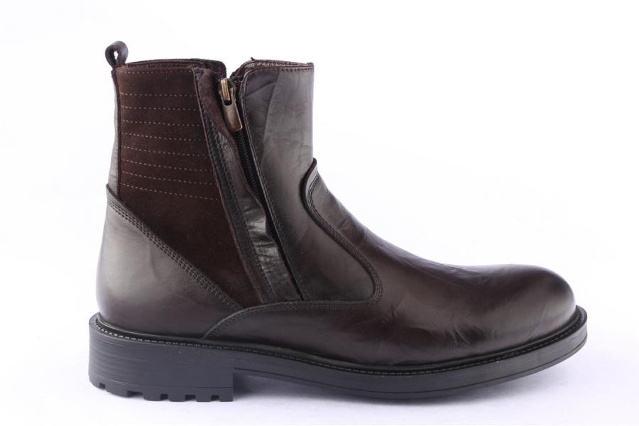 d.moro shoes Men Leather Ankle Boots for Winter: M078 Brown (Wholesale)