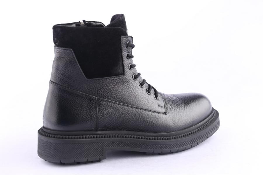 D.moro Shoes Men Leather Ankle Boots For Winter: M080 Black (Wholesale)