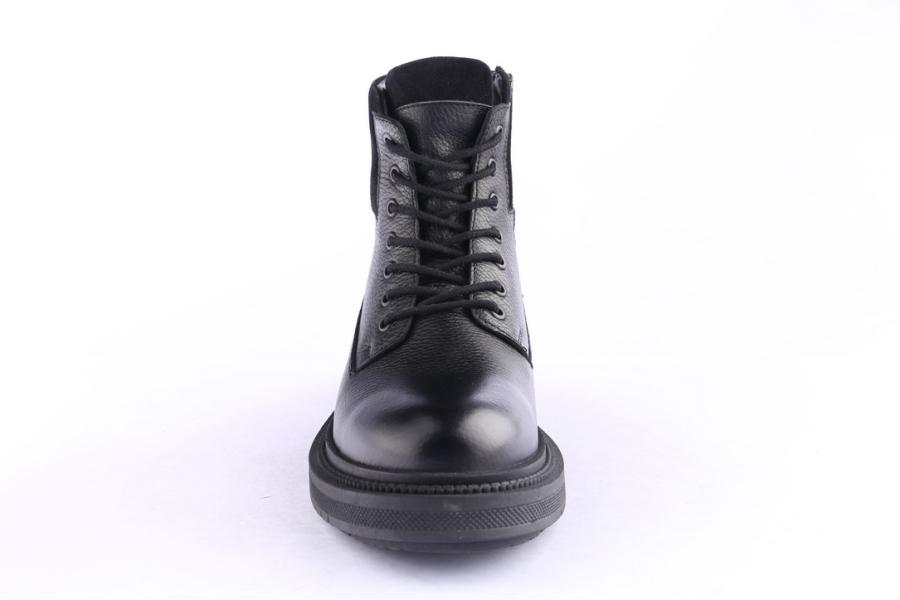 D.moro Shoes Men Leather Ankle Boots For Winter: M080 Black (Wholesale)