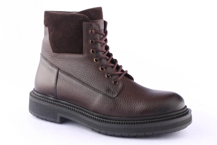 D.moro Shoes Men Leather Ankle Boots For Winter: M080 Brown (Wholesale)
