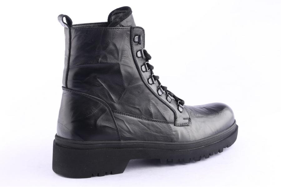 D.moro Shoes Men Leather Ankle Boots For Winter: M081 Black (Wholesale)