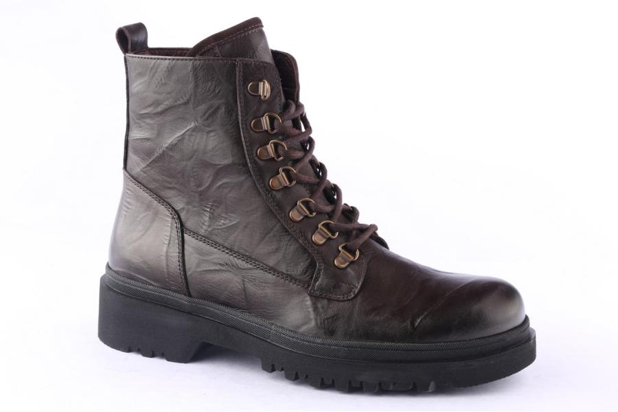 D.moro Shoes Men Leather Ankle Boots For Winter: M081 Brown (Wholesale)