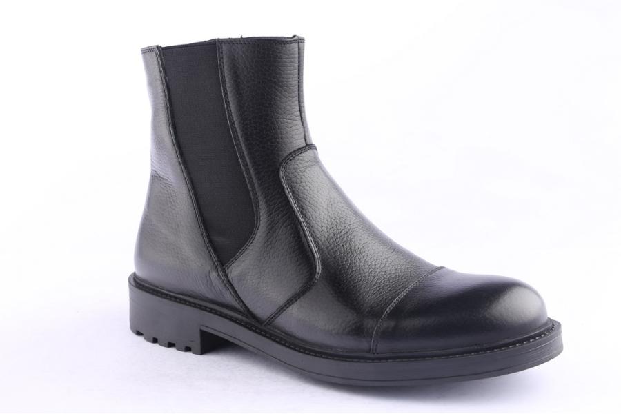 D.moro Shoes Men Leather Ankle Boots For Winter: M082 Black (Wholesale)