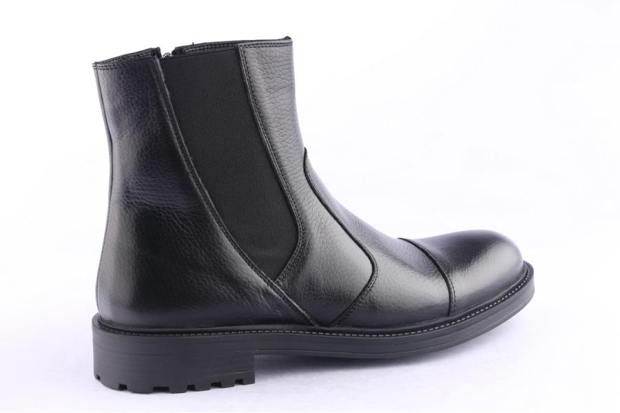 D.moro Shoes Men Leather Ankle Boots For Winter: M082 Black (Wholesale)