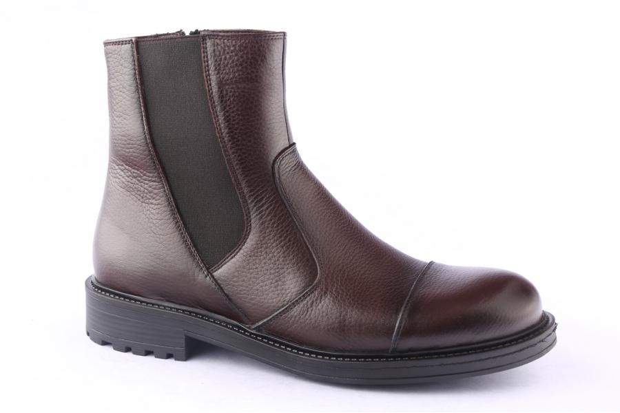 D.moro Shoes Men Leather Ankle Boots For Winter: M082 Brown (Wholesale)