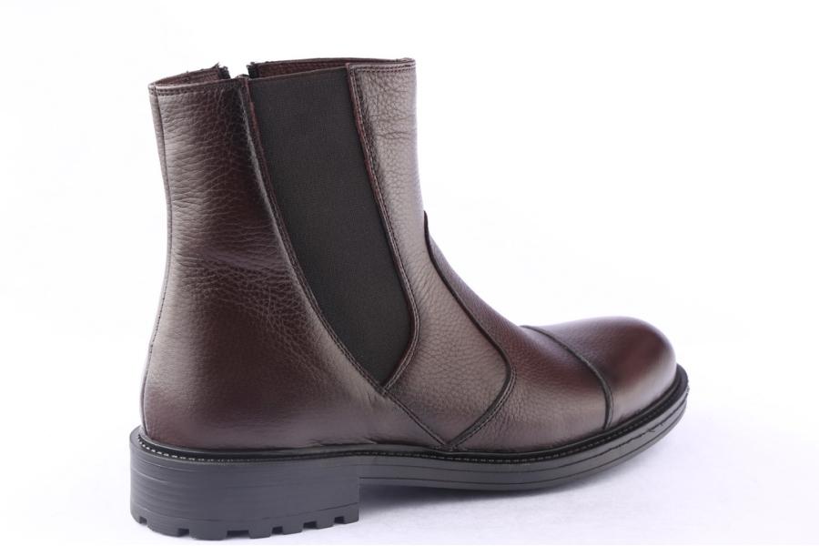 D.moro Shoes Men Leather Ankle Boots For Winter: M082 Brown (Wholesale)