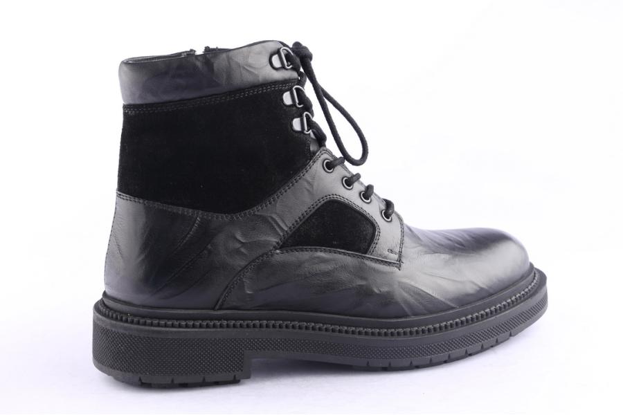 D.moro Shoes Men Leather Ankle Boots For Winter: M083 Black (Wholesale)