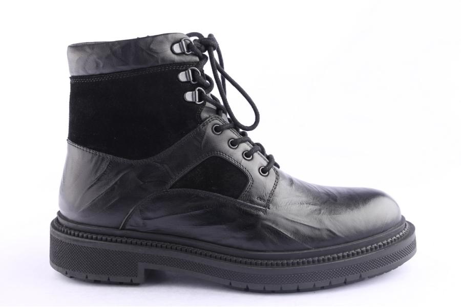 d.moro shoes Men Leather Ankle Boots for Winter: M083 Black (Wholesale)