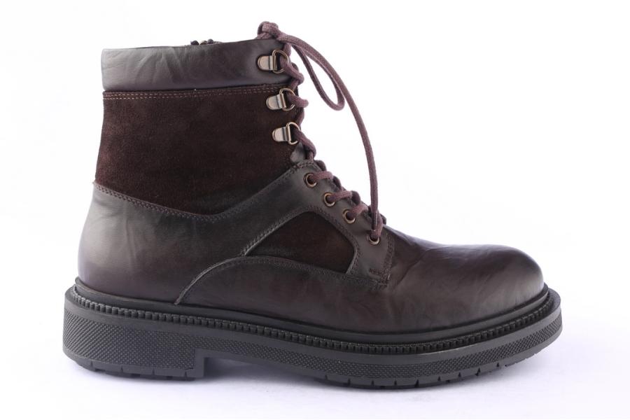 d.moro shoes Men Leather Ankle Boots for Winter: M083 Brown (Wholesale)