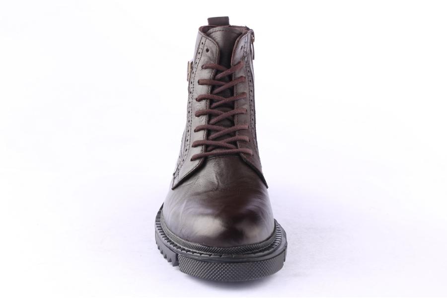 D.moro Shoes Men Leather Ankle Boots For Winter: M084 Brown (Wholesale)