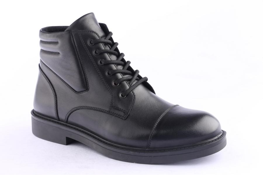 D.moro Shoes Men Leather Ankle Boots For Winter: M086 Black (Wholesale)
