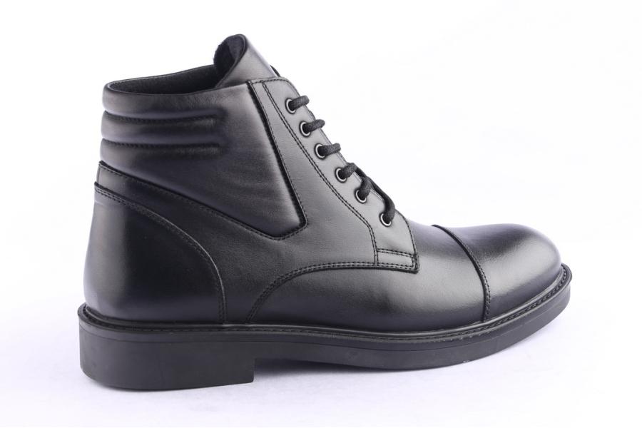 D.moro Shoes Men Leather Ankle Boots For Winter: M086 Black (Wholesale)