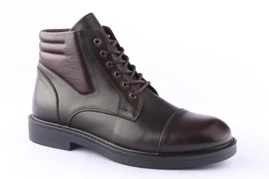 D.moro Shoes Men Leather Ankle Boots For Winter: M086 Brown (Wholesale)