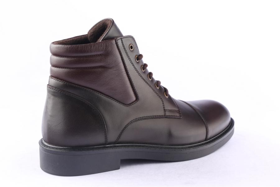D.moro Shoes Men Leather Ankle Boots For Winter: M086 Brown (Wholesale)