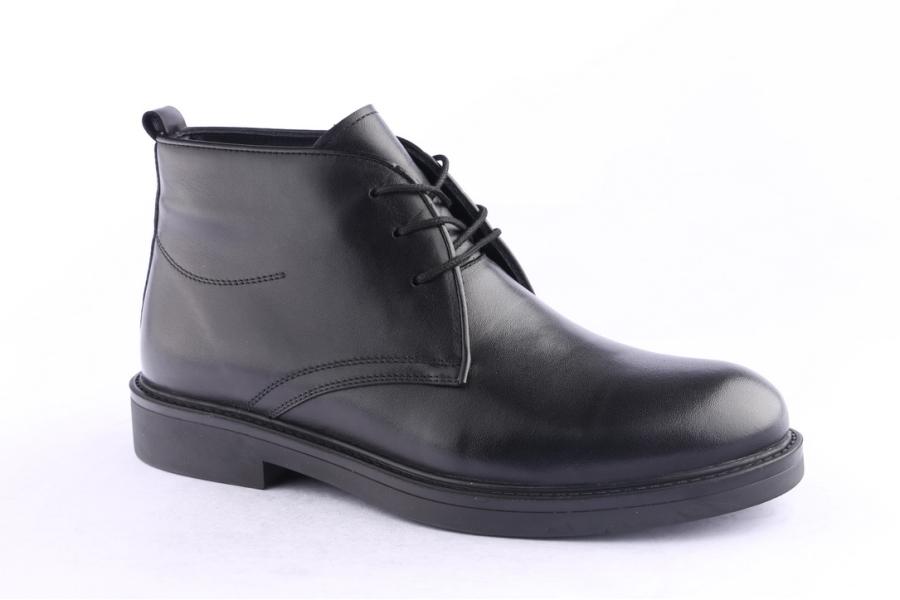 D.moro Shoes Men Leather Ankle Boots For Winter: M087 Black (Wholesale)