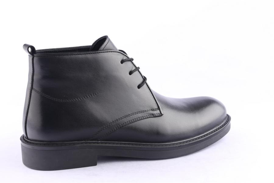 D.moro Shoes Men Leather Ankle Boots For Winter: M087 Black (Wholesale)