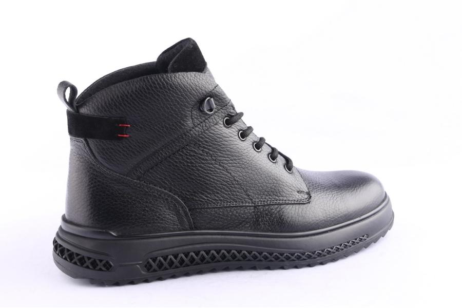 D.moro Shoes Men Leather Ankle Boots For Winter: M091 Black (Wholesale)