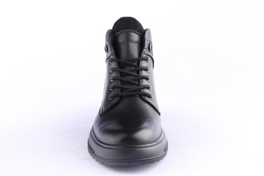 D.moro Shoes Men Leather Ankle Boots For Winter: M091 Black (Wholesale)