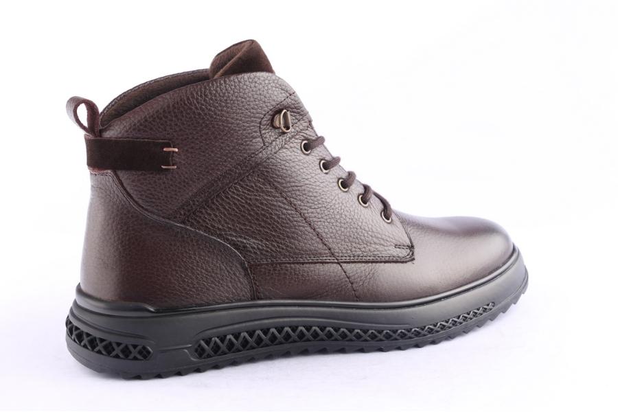 D.moro Shoes Men Leather Ankle Boots For Winter: M091 Brown (Wholesale)