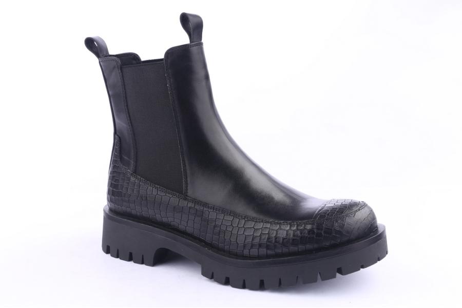 D.moro Shoes Men Leather Ankle Boots For Winter: M10 Black (Wholesale)