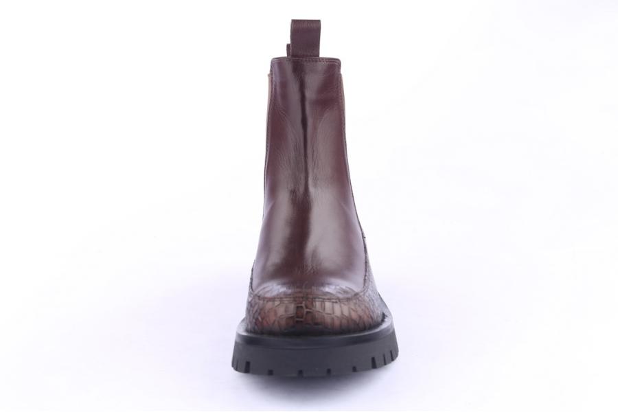 D.moro Shoes Men Leather Ankle Boots For Winter: M10 Brown (Wholesale)