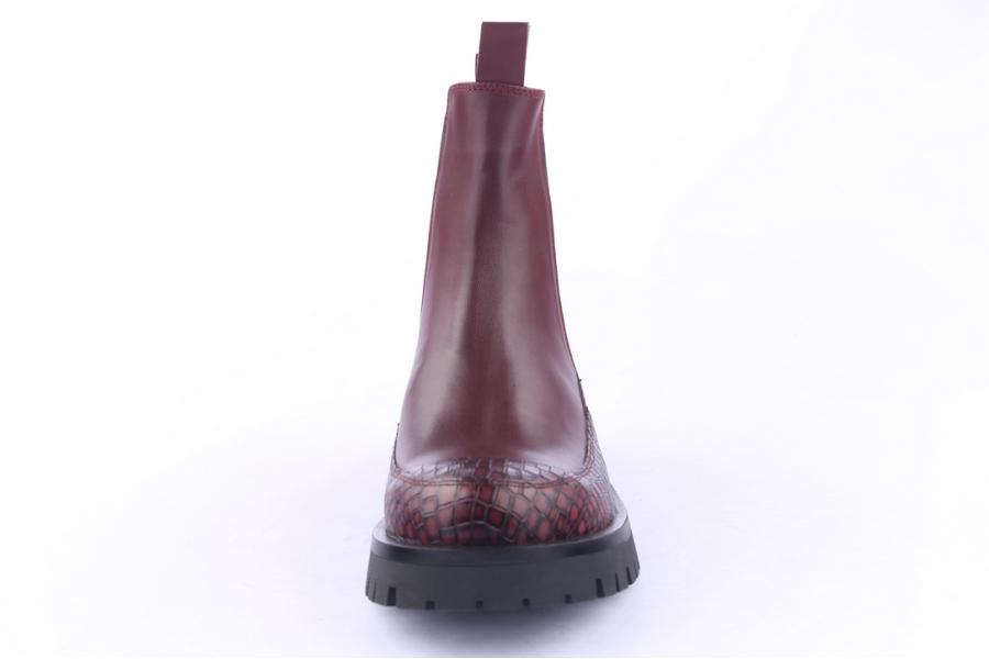 D.moro Shoes Men Leather Ankle Boots For Winter: M10 Burgundy (Wholesale)