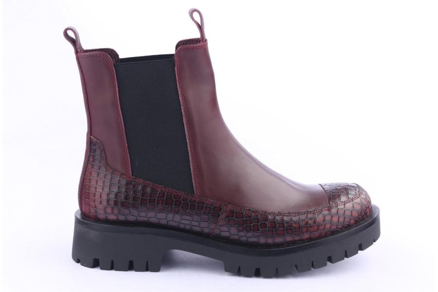d.moro shoes Men Leather Ankle Boots for Winter: M10 Burgundy (Wholesale)