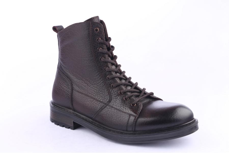 D.moro Shoes Men Leather Ankle Boots For Winter: M11 Brown (Wholesale)