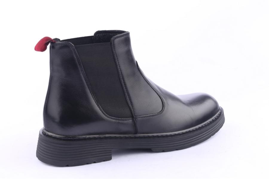 D.moro Shoes Men Leather Ankle Boots For Winter: M13 Black (Wholesale)