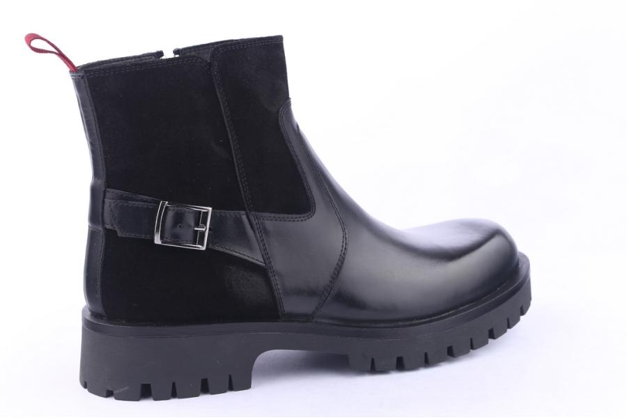 D.moro Shoes Men Leather Ankle Boots For Winter: M14 Black (Wholesale)