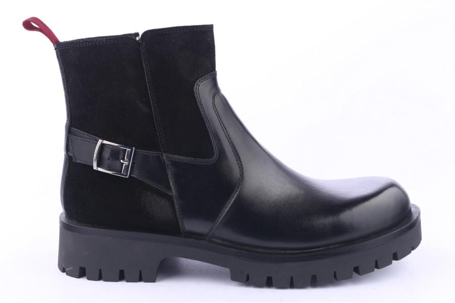 d.moro shoes Men Leather Ankle Boots for Winter: M14 Black (Wholesale)