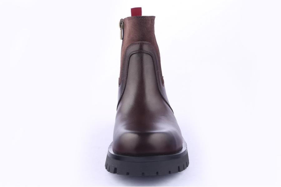D.moro Shoes Men Leather Ankle Boots For Winter: M14 Brown (Wholesale)