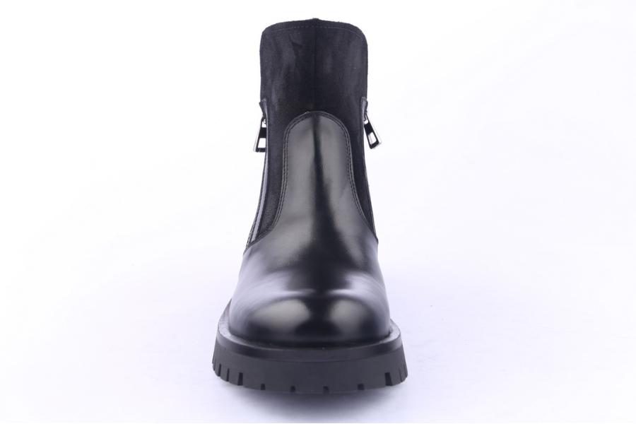 D.moro Shoes Men Leather Ankle Boots For Winter: M16 Black (Wholesale)
