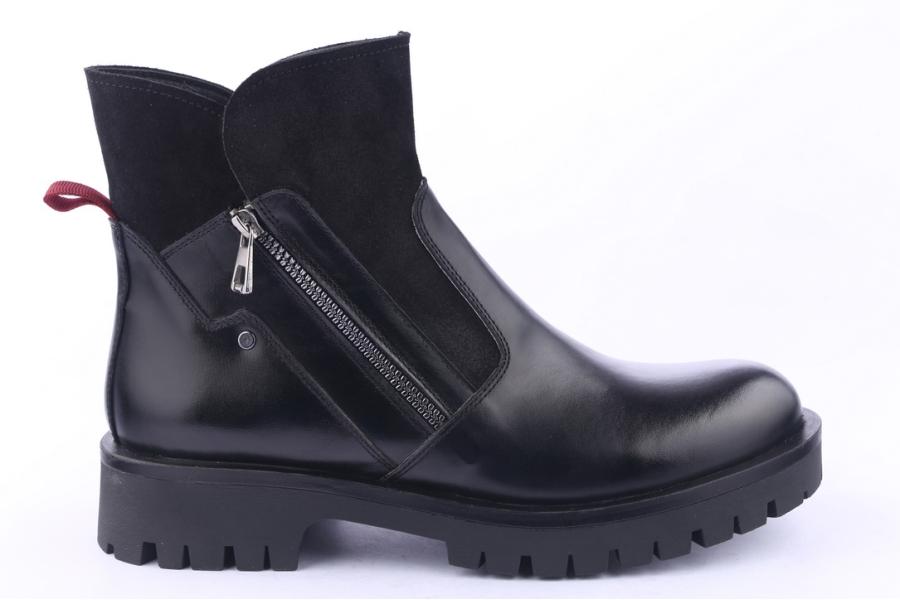 d.moro shoes Men Leather Ankle Boots for Winter: M16 Black (Wholesale)
