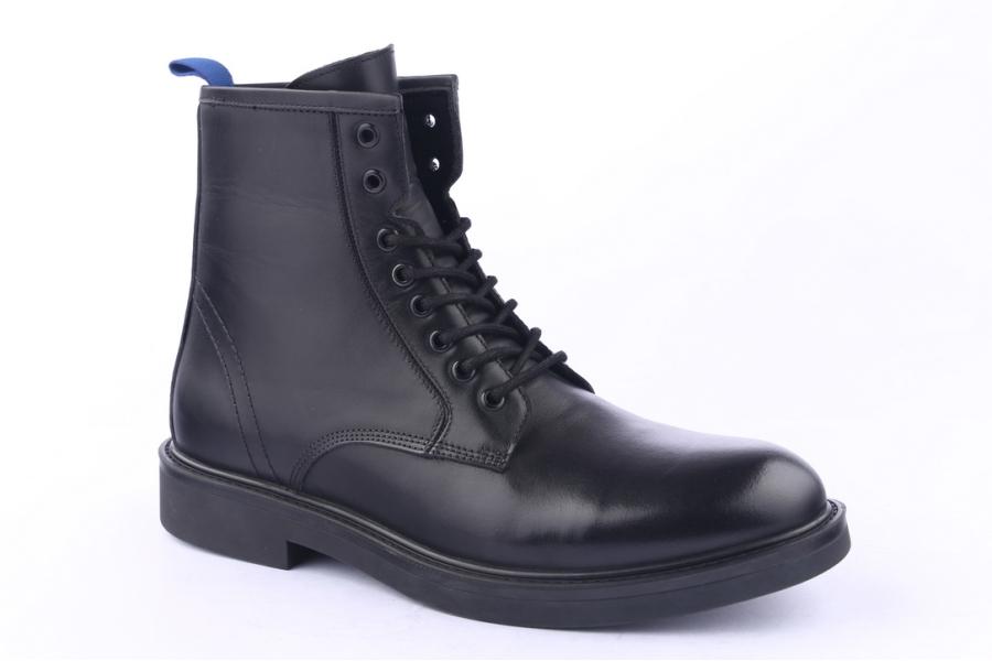 D.moro Shoes Men Leather Ankle Boots For Winter: M17 Black (Wholesale)