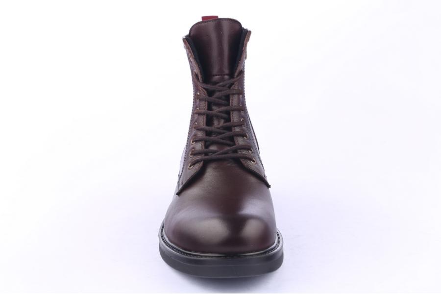 D.moro Shoes Men Leather Ankle Boots For Winter: M17 Brown (Wholesale)