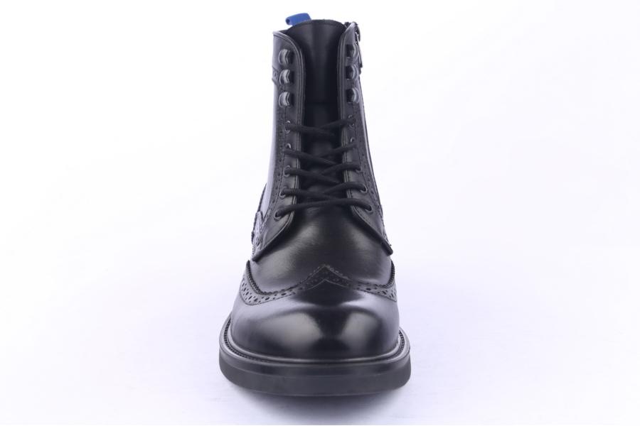 D.moro Shoes Men Leather Ankle Boots For Winter: M18 Black (Wholesale)